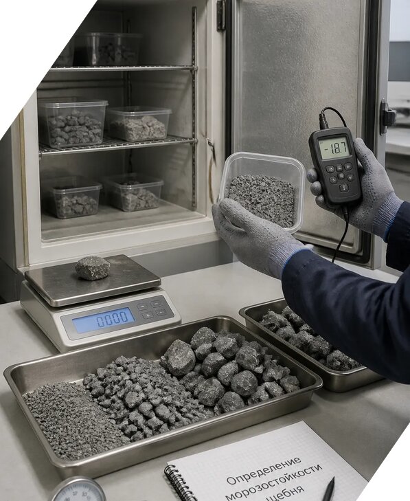 Определение морозостойкости щебня в Пятигорске от 3596 р. | ЭкспертизаРоссия